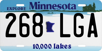 MN license plate 268LGA