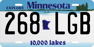 MN license plate 268LGB