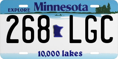 MN license plate 268LGC