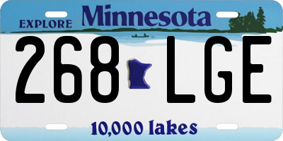 MN license plate 268LGE