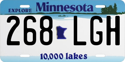 MN license plate 268LGH