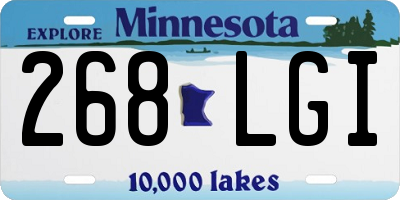 MN license plate 268LGI