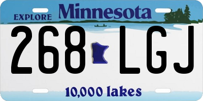 MN license plate 268LGJ