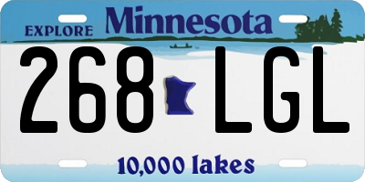 MN license plate 268LGL