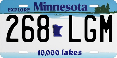 MN license plate 268LGM