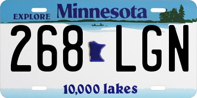 MN license plate 268LGN