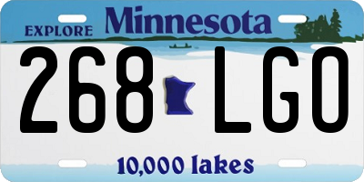 MN license plate 268LGO