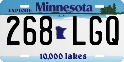 MN license plate 268LGQ
