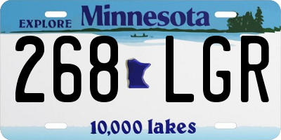 MN license plate 268LGR