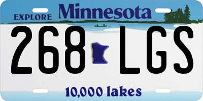 MN license plate 268LGS