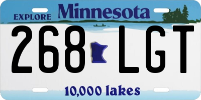 MN license plate 268LGT