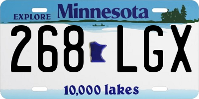 MN license plate 268LGX