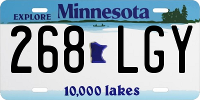 MN license plate 268LGY