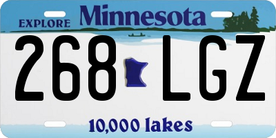 MN license plate 268LGZ
