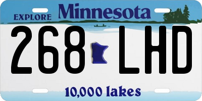 MN license plate 268LHD