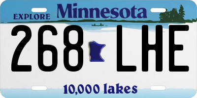 MN license plate 268LHE