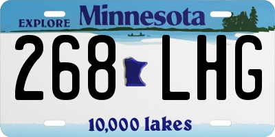 MN license plate 268LHG