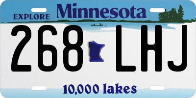 MN license plate 268LHJ