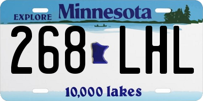 MN license plate 268LHL