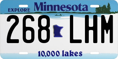 MN license plate 268LHM