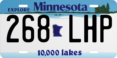 MN license plate 268LHP