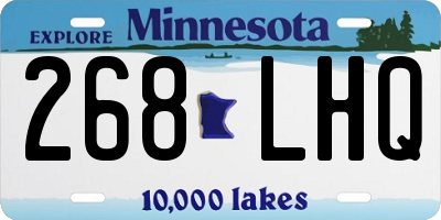 MN license plate 268LHQ