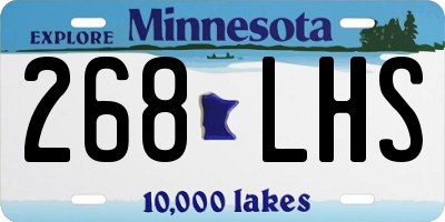 MN license plate 268LHS