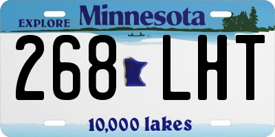 MN license plate 268LHT