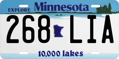 MN license plate 268LIA