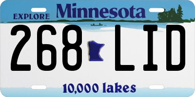 MN license plate 268LID