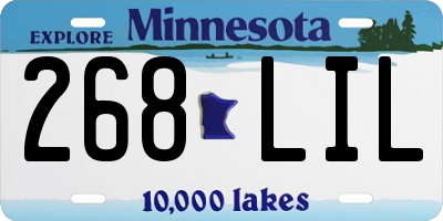 MN license plate 268LIL