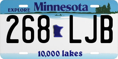 MN license plate 268LJB
