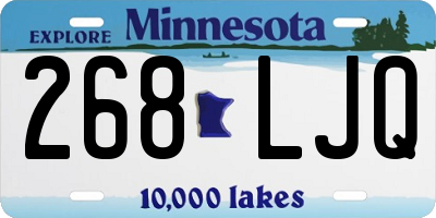 MN license plate 268LJQ