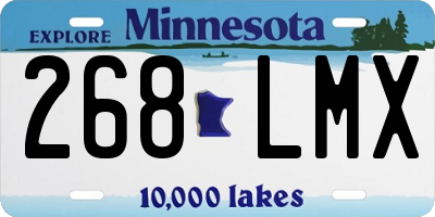 MN license plate 268LMX