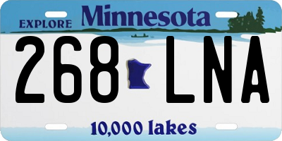 MN license plate 268LNA