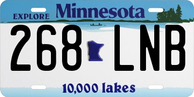 MN license plate 268LNB