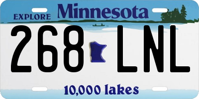 MN license plate 268LNL