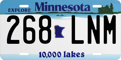 MN license plate 268LNM