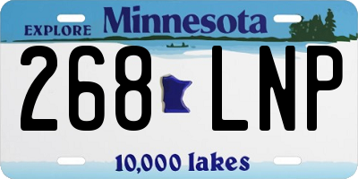 MN license plate 268LNP