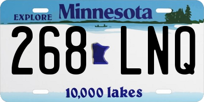 MN license plate 268LNQ