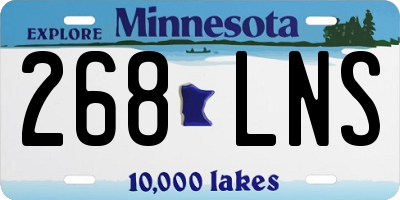 MN license plate 268LNS
