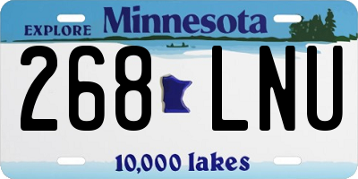MN license plate 268LNU