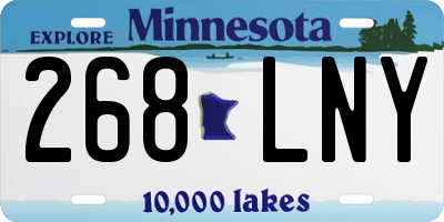 MN license plate 268LNY