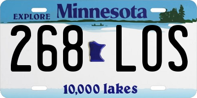 MN license plate 268LOS