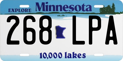 MN license plate 268LPA