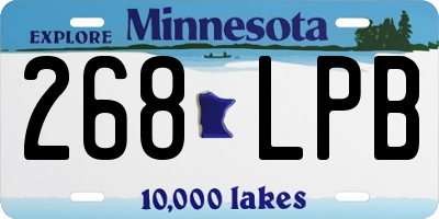 MN license plate 268LPB