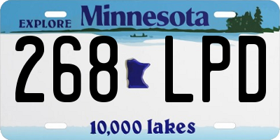 MN license plate 268LPD