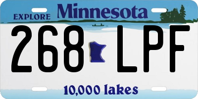 MN license plate 268LPF