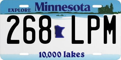 MN license plate 268LPM