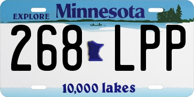 MN license plate 268LPP